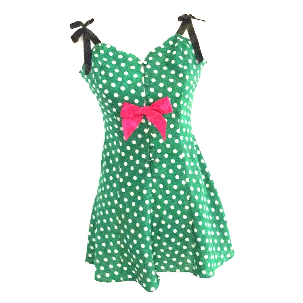 Lexa Vonn x Victoria's Secret polka dot slip dress
